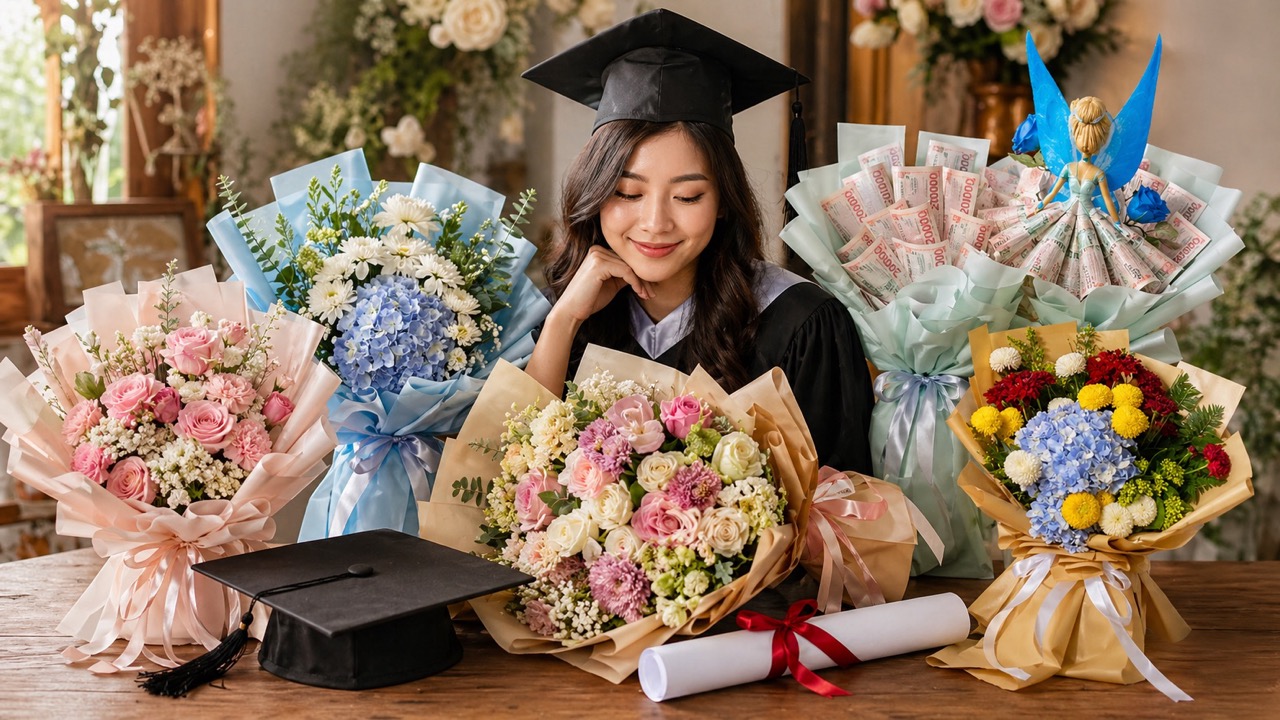 Rekomendasi Buket Wisuda Jogja yang Cocok untuk Mahasiswa UGM, UNY, UMY